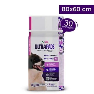 Tapete Higiênico Ultra Pads 80x60cm Aroma Lavanda Com 30un em Oferta na Shopee