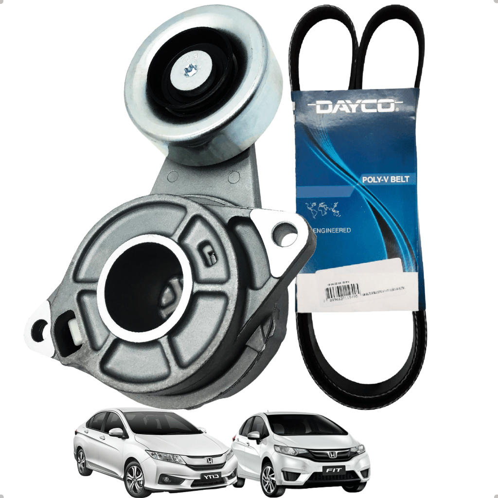 Kit Correia Polyv Tensor Honda City Fit 1.5 16v 2008 2009 2010 2011 2012 2013 2014 2015