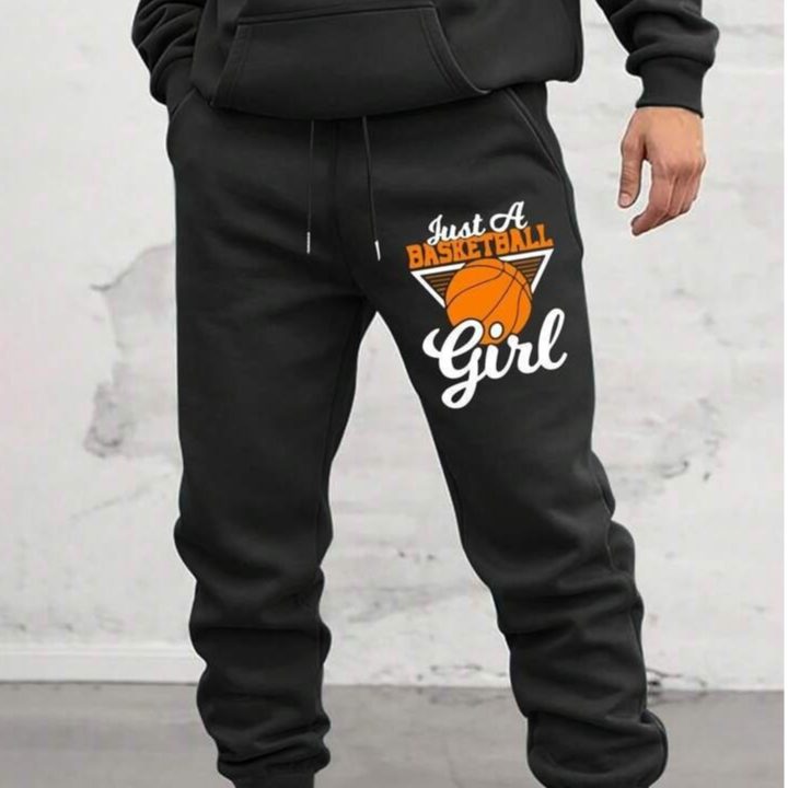 Calça Moletom Basquete Esporte Inverno Homem Frio Anime Casual Tendencia