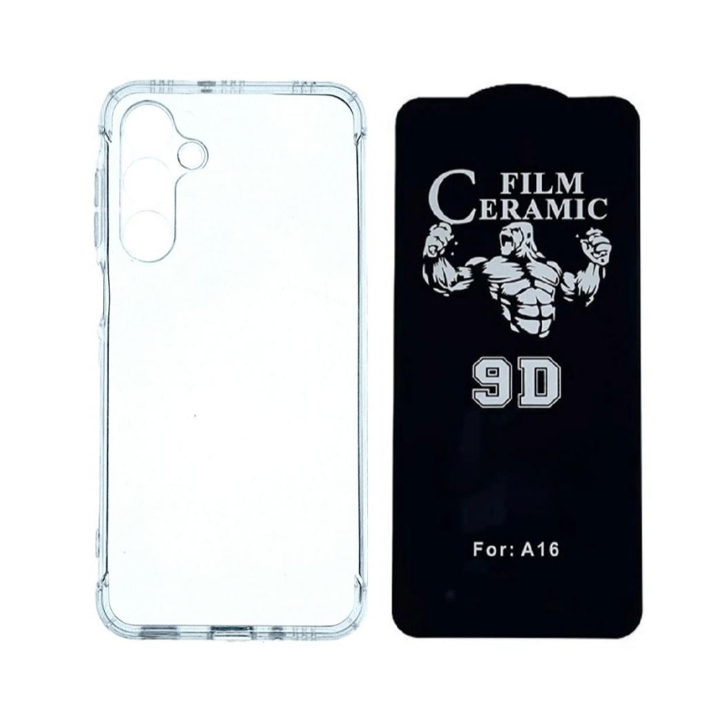 Para Samsung Galaxy A16 - Capinha Capa Anti Impacto + Pelicula Protetora de Tela Vidro 3d Privacidade Anti Spy
