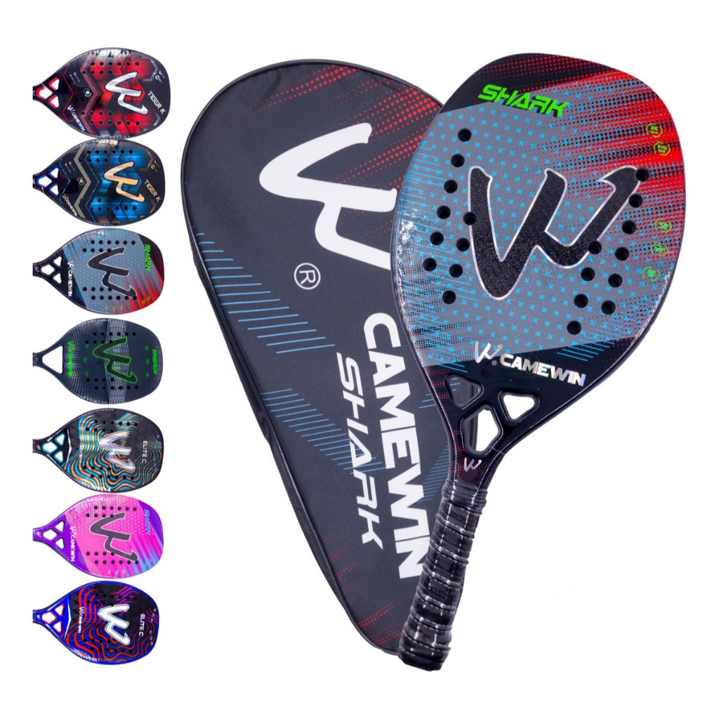 RAQUETE DE BEACH CARBONO 3K CAMEWIN PROFISSIONAL + CAPA