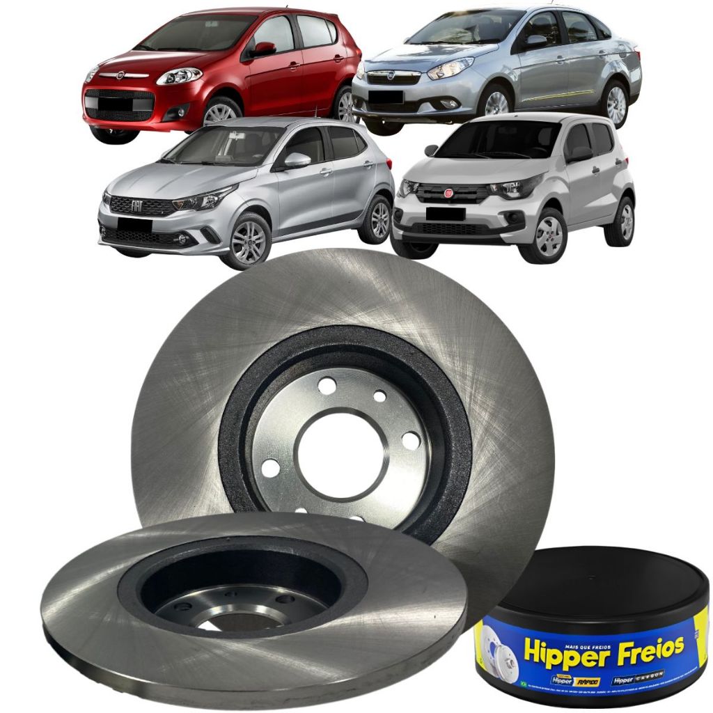 Par Disco Freio Dianteiro Solido Uno Argo Grand Siena Mobi - Spare Parts and Accessories for Vehicles
