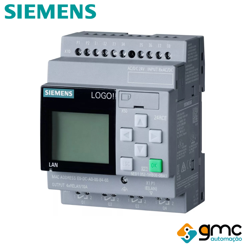 Clp Logo Mini 24vca/vcc 6ed1052-1hb08-0ba2 8di 4do Siemens