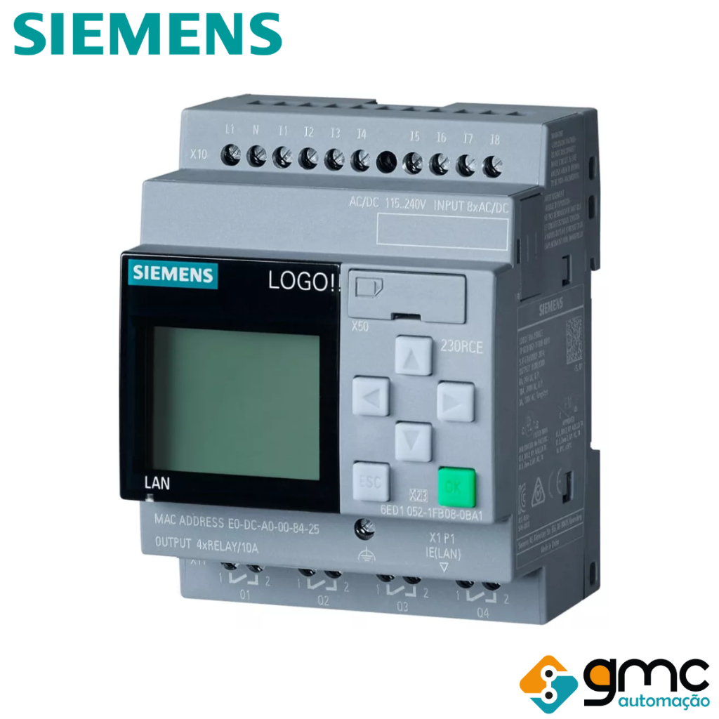 Mini Controlador Clp Logo 230rce 6ed10521fb080ba2 Siemens