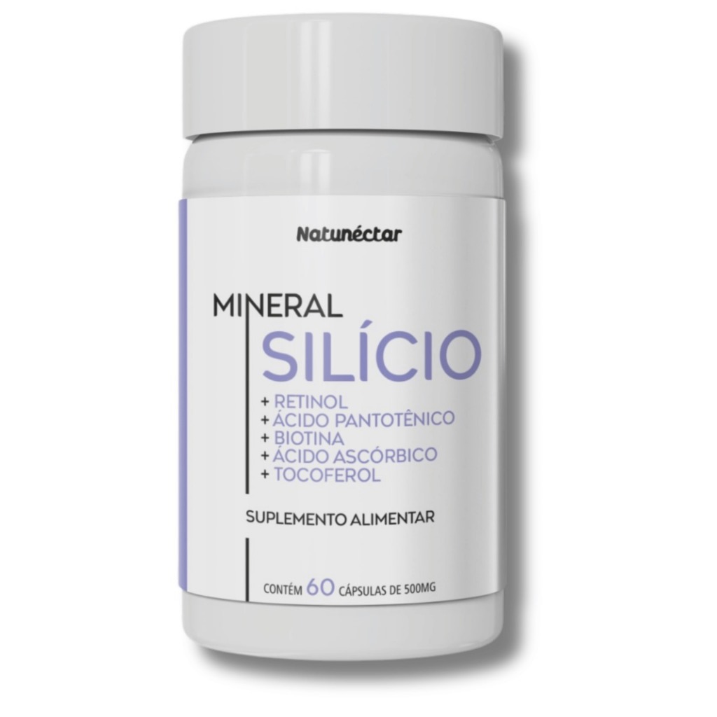 Silício + Vitaminas A B5 B7 C D E - 60 cápsulas Natunéctar