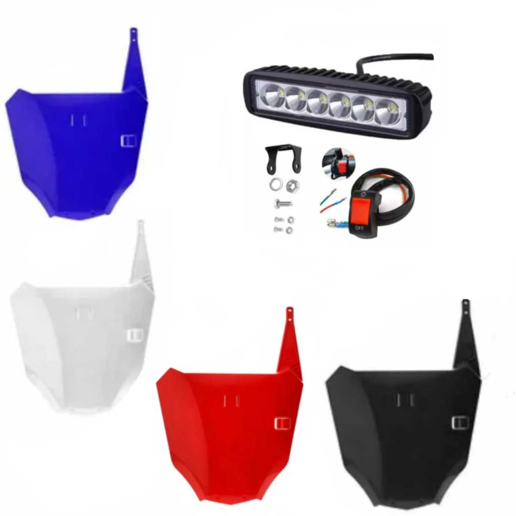 Number Plate Amx F21 + Farol Barra De Led + Botão Crf 230 Xr