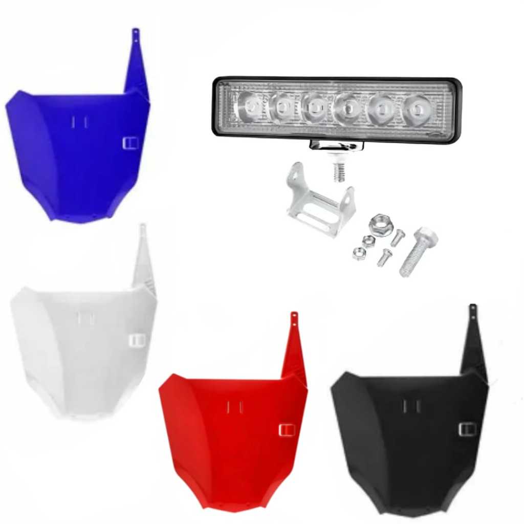 Number Plate Amx F21 + Farol Barra De Led Crf 230 Xr Xt Bros