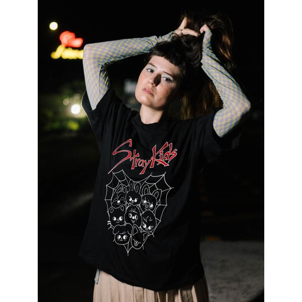 Camiseta Preta Stray Kids Skzoos Lançamento KPOP Amálias Concept Exclusiva Show Stay Unissex Streetwear