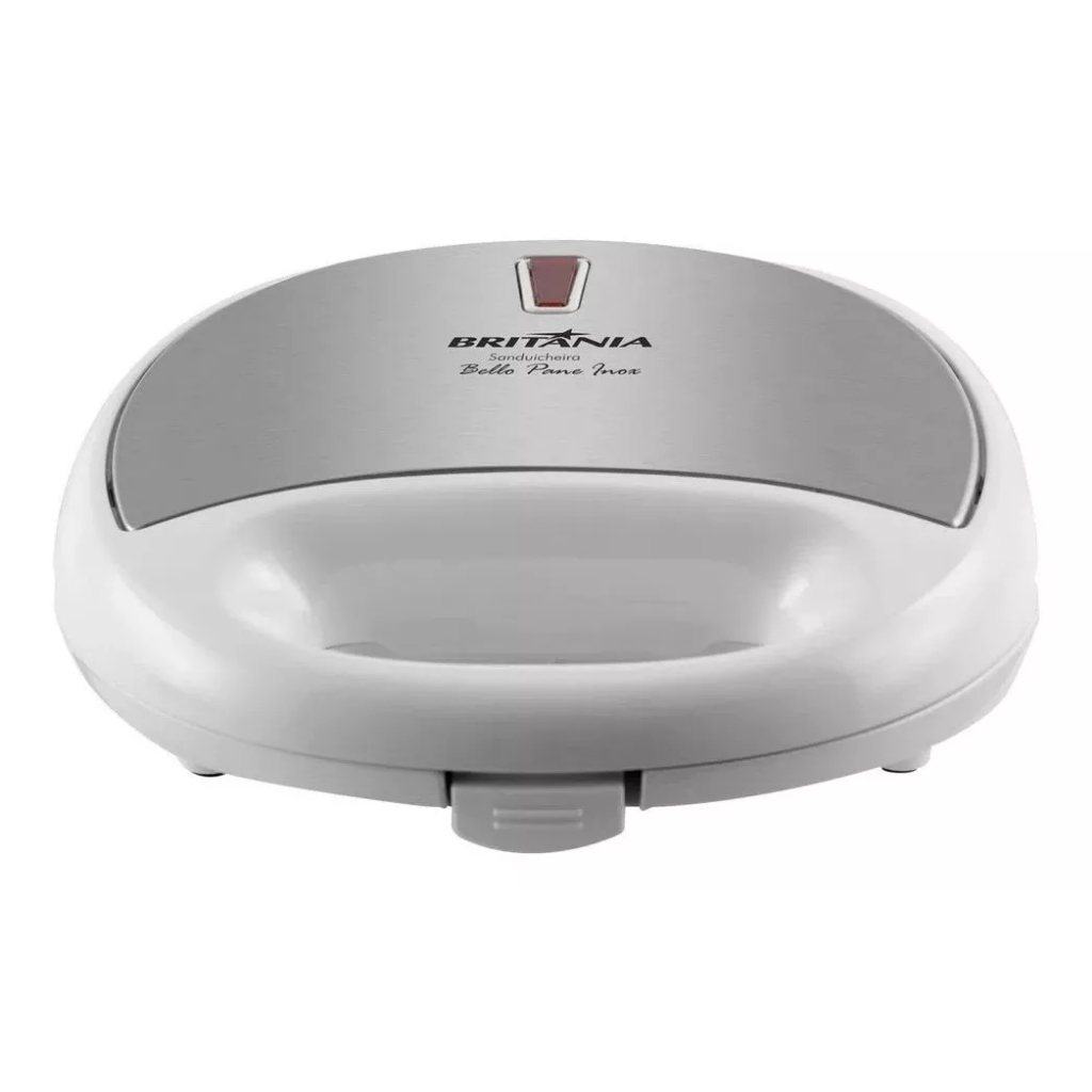 Sanduicheira Bello Pane Inox Com Placas Antiaderentes E Potência De 750w Cor Branco Britân...