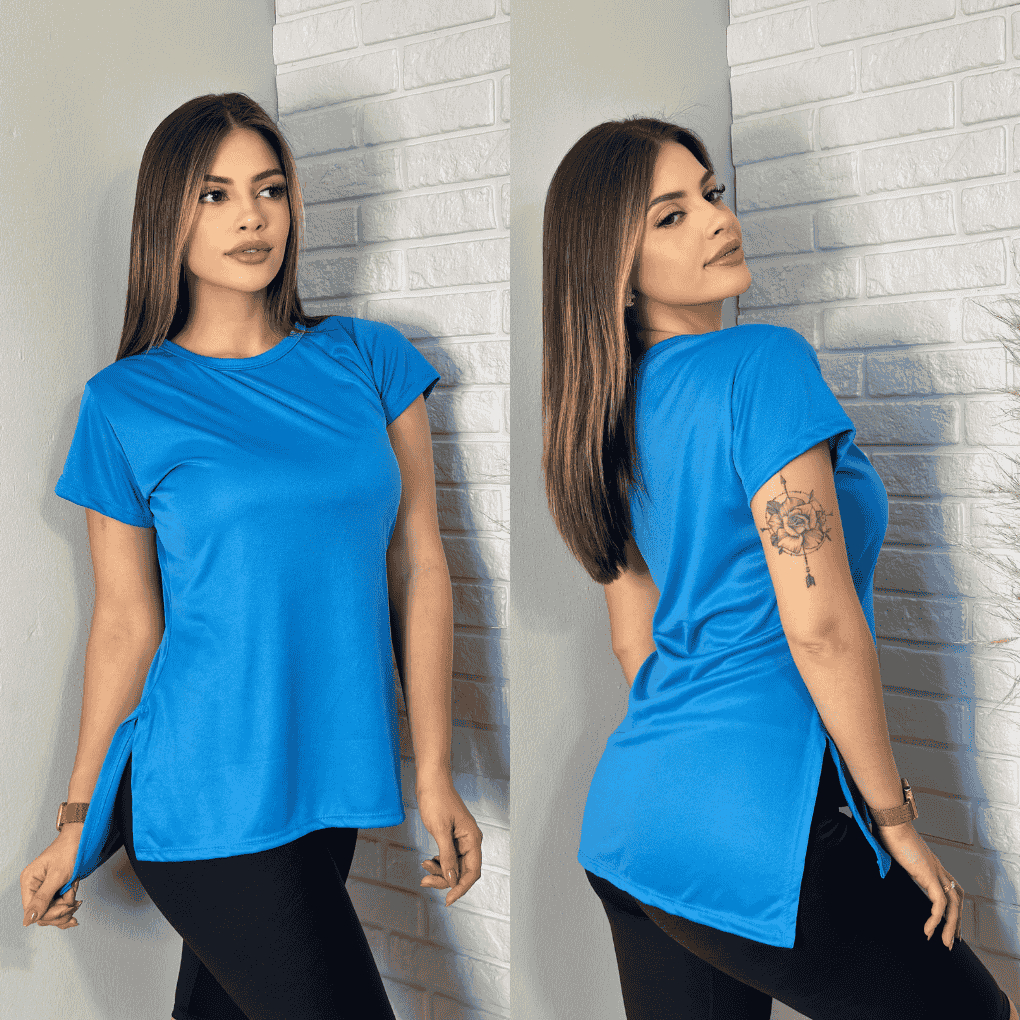 2 Blusas Feminina Academia Dry Fit Camisa Caminhada Musculação Treino camiseta tapa bum bum