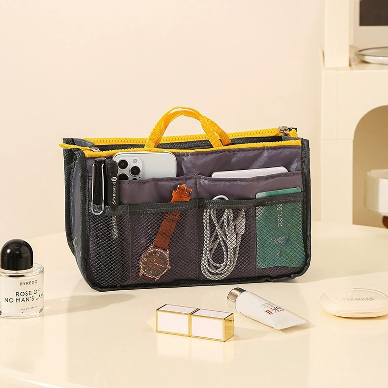 Bolsa Maquiagem Estojo Escolar Quadrada Organizador Para Viagem Impermeavel Com Grande Cap...
