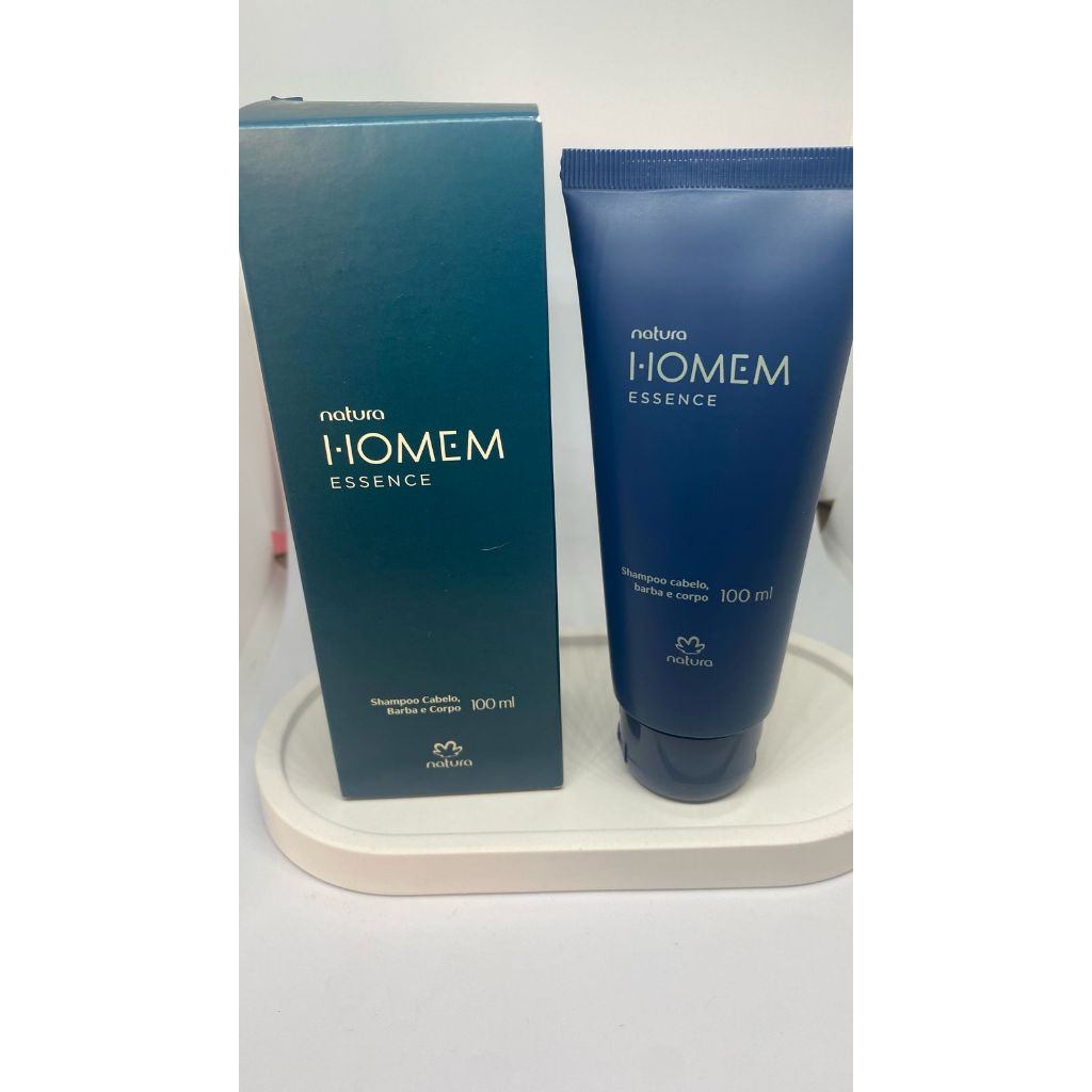 Shampoo 3 em 1 Natura Homem Essence 100ml-Limpeza e Perfume para Cabelo,Barba e Corpo com Fragrância