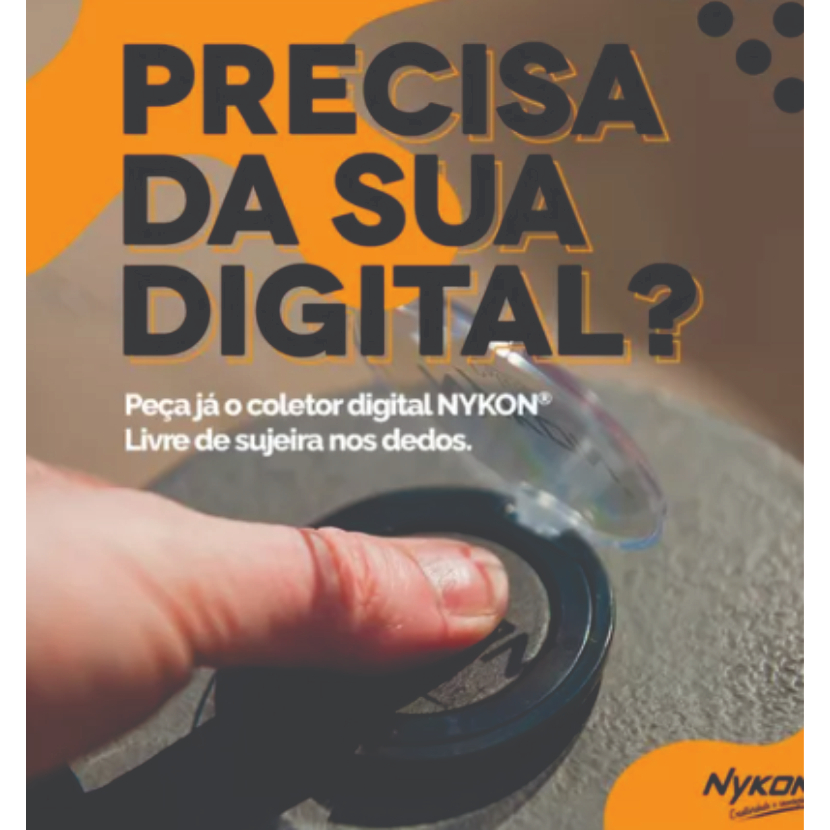 Coletor De Digital Nykon para escritório e cartório medida 40mm