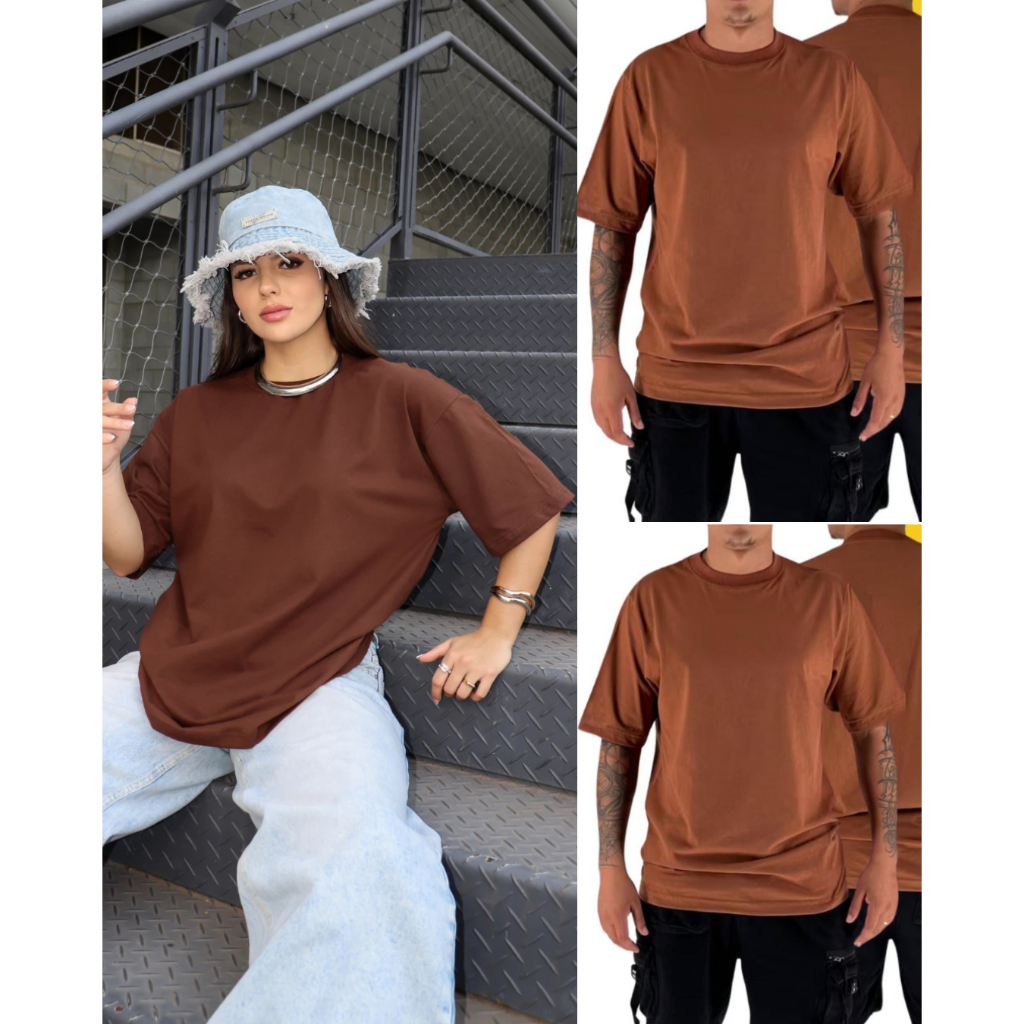 Kit 3 Camisetas Oversized Streetwear Unissex 100% Algodão 30.1 Padrão Americano Pronta Entrega P ao GG ENVIO 24 HORAS
