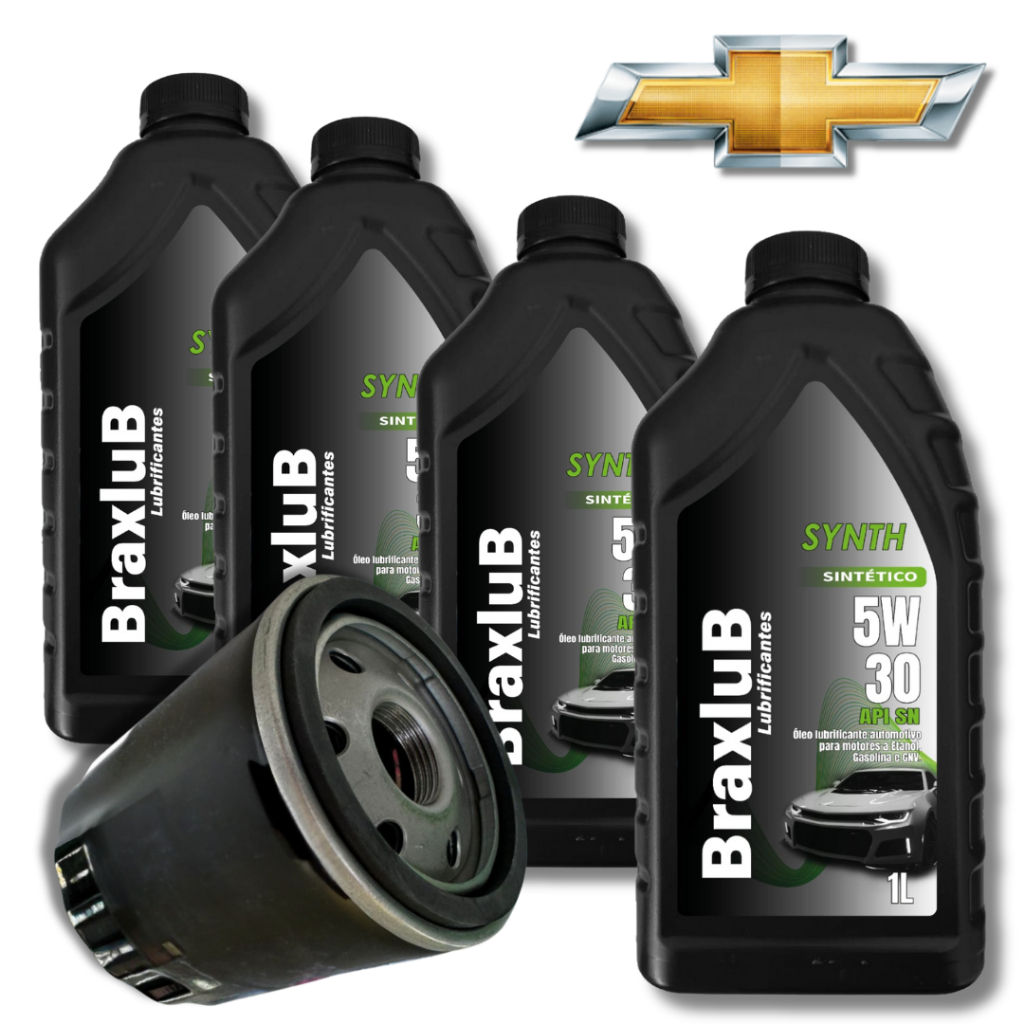 KIT TROCA DE OLEO 5W30 SINTÉTICO GM.