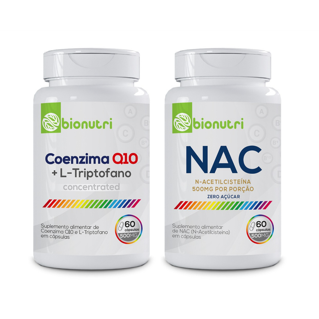 Kit CoenzimaQ10 + NAC N-acetilcisteína (60 cápsulas) - Bionutri