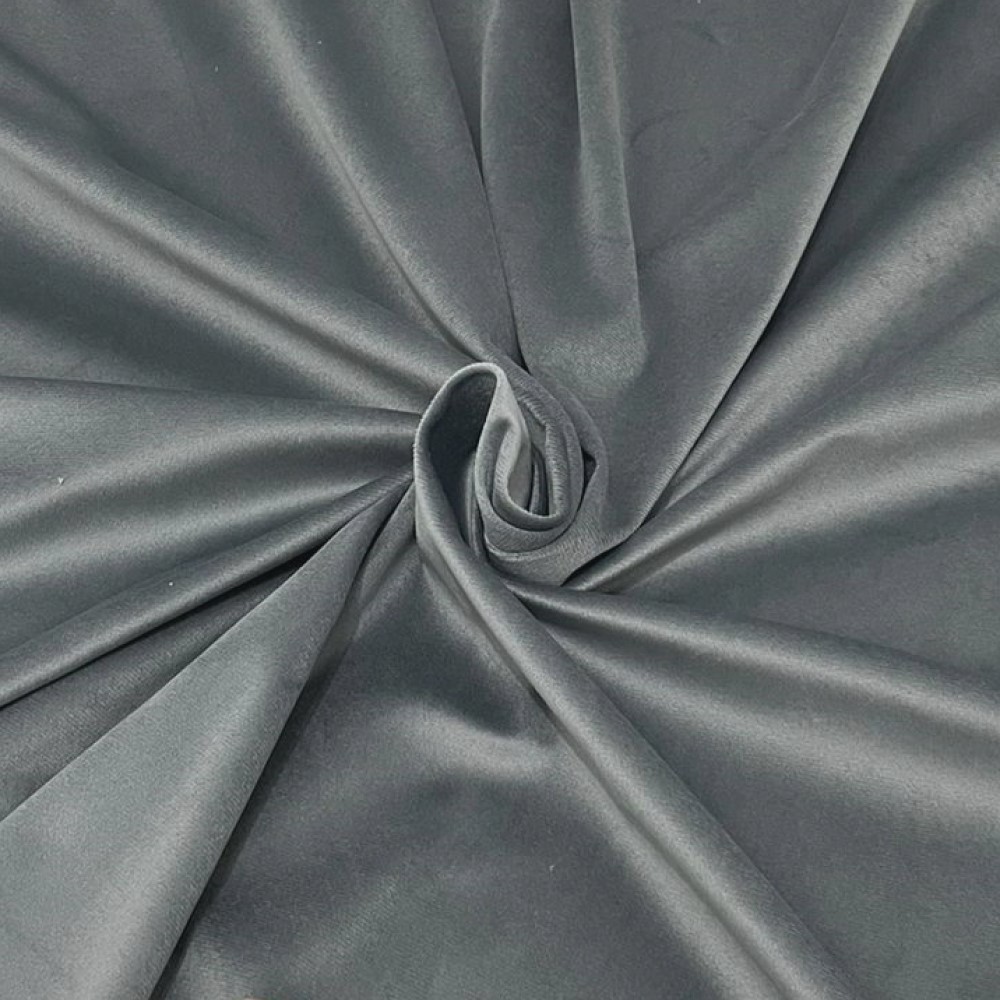 Tecido Suede Veludo Paris Liso Cinza Chumbo Para Sofá Cadeira e Cortina 1,40m largura - 3m - 1m