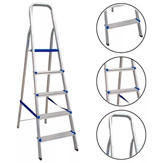 Escada Portátil Doméstica 5 Degraus Alumínio Antiderrapante Suporta Até 120kg - Real Escadas em Oferta na Shopee
