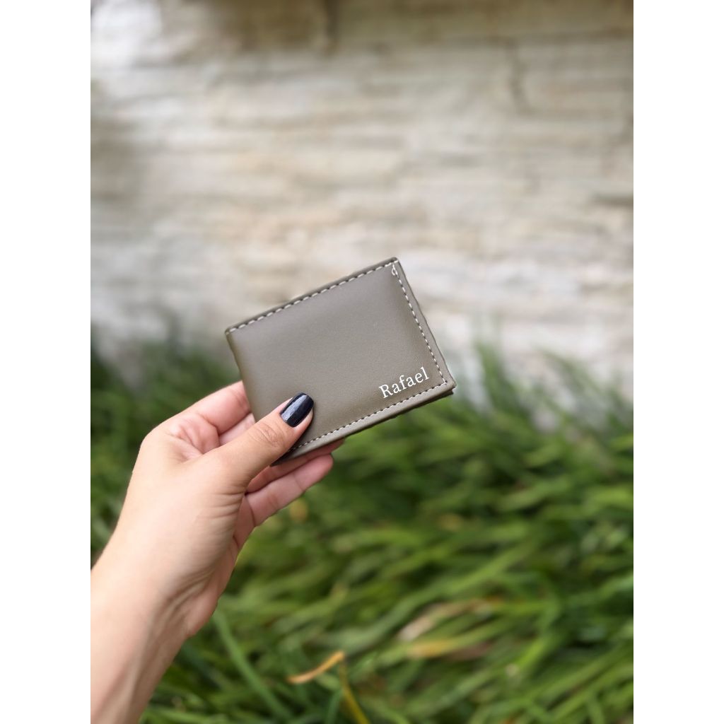 Kit 10 Unidades Carteira Masculina MINI Slim Pequena E Compacta  Personalizada Com Nome Ou Iniciais em Oferta na Shopee