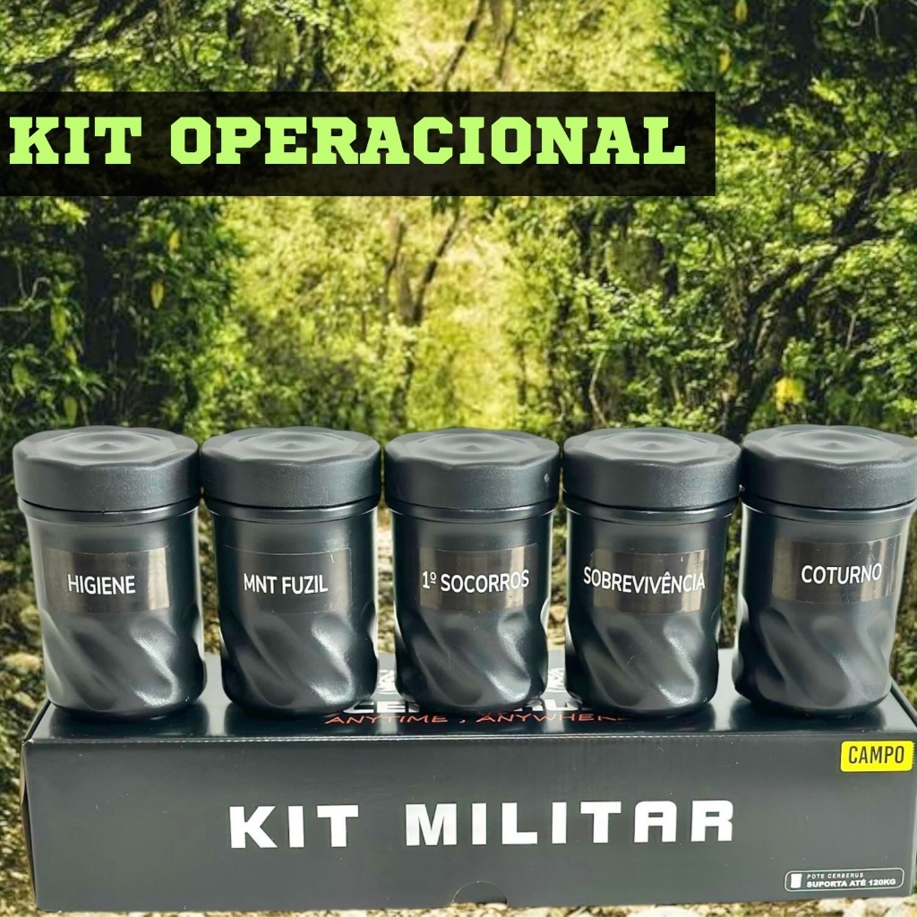 KIT SOBREVIVÊNCIA Militar Kit Operacional para Campo Básico Recruta Soldado e Cursos Operacionais