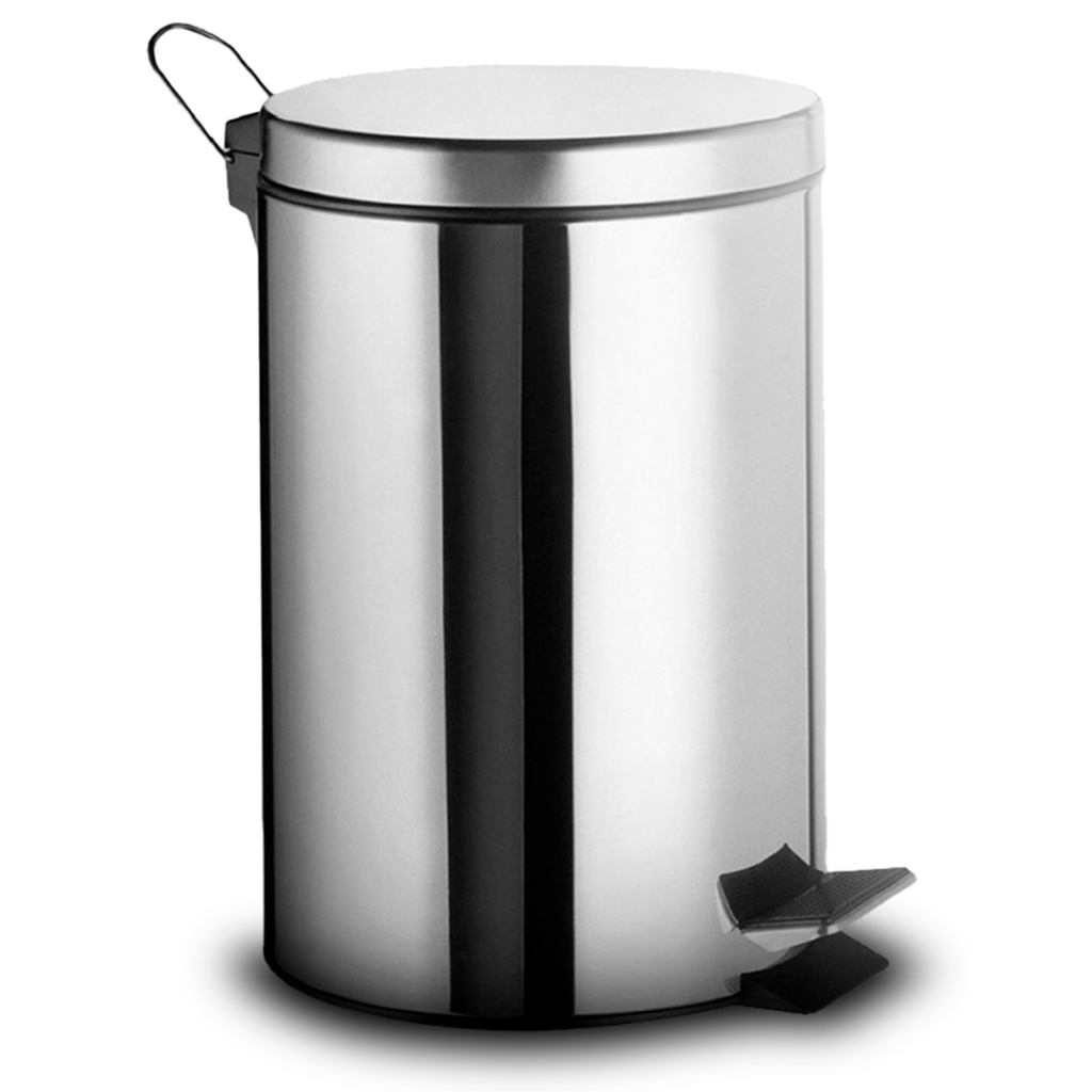 Lixeira Aço Inox Fechamento Suave 5 Litros Banheiro Cozinha Pedal Com Tampa Cesto