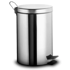 Lixeira Aço Inox Fechamento Suave 5 Litros Banheiro Cozinha Pedal Com Tampa Cesto