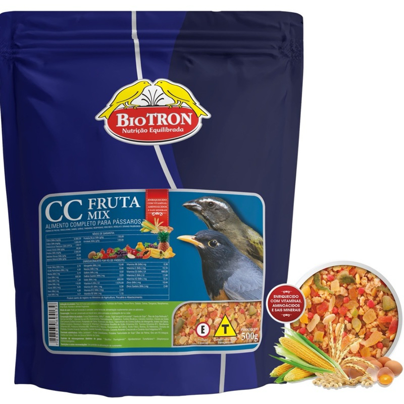 CC FRUTAMIX 500 GR BIOTRON - PAPA DE FRUTAS PARA PASSAROS