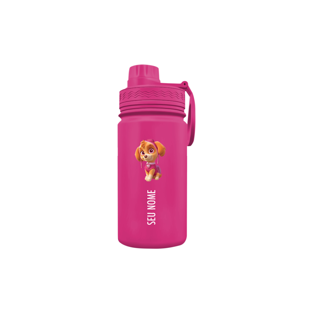 Garrafa Térmica Fresh Com Alça Personalizada 350ml 550ml 600ml Infantil com Seu Nome - Skye Patrulha Canina em Oferta na Shopee