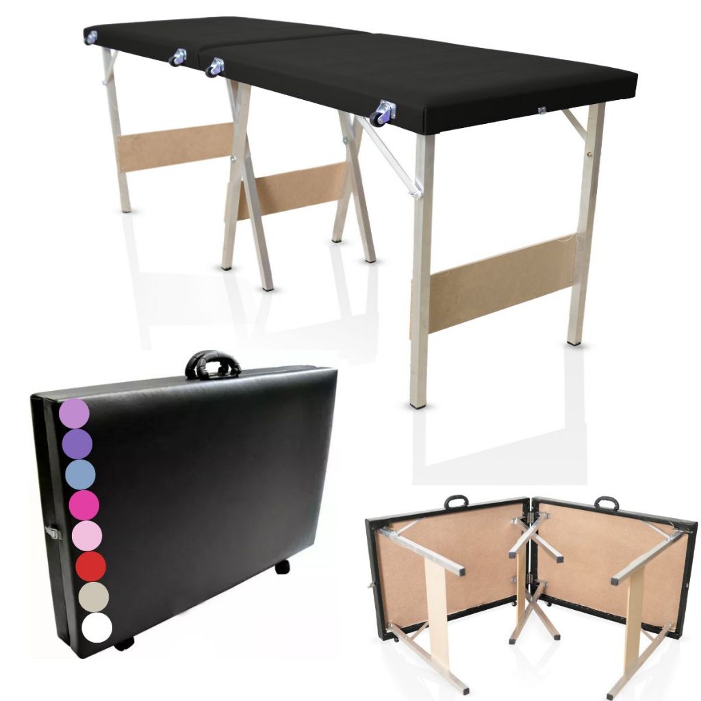 Maca Portatil Dobravel Maleta Massagem Estetica Depilação em Oferta na Shopee