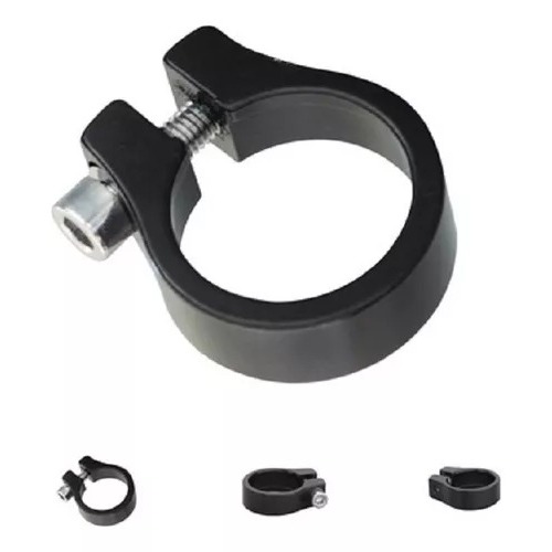 ABRAÇADEIRA DE CANOTE DE SELIM ALUMINIO PARAFUSO PARA CANOTE DE SELIM 27,2MM  TODA PRETA