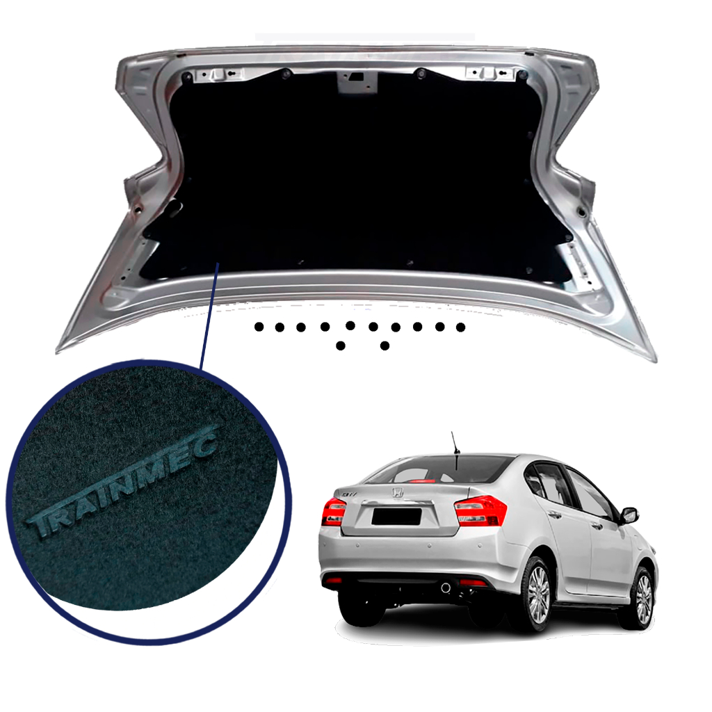 Forro Manta Forração Tampa do Porta Mala Honda City 2009 até 2014 + Presilhas de Fixação em Oferta na Shopee
