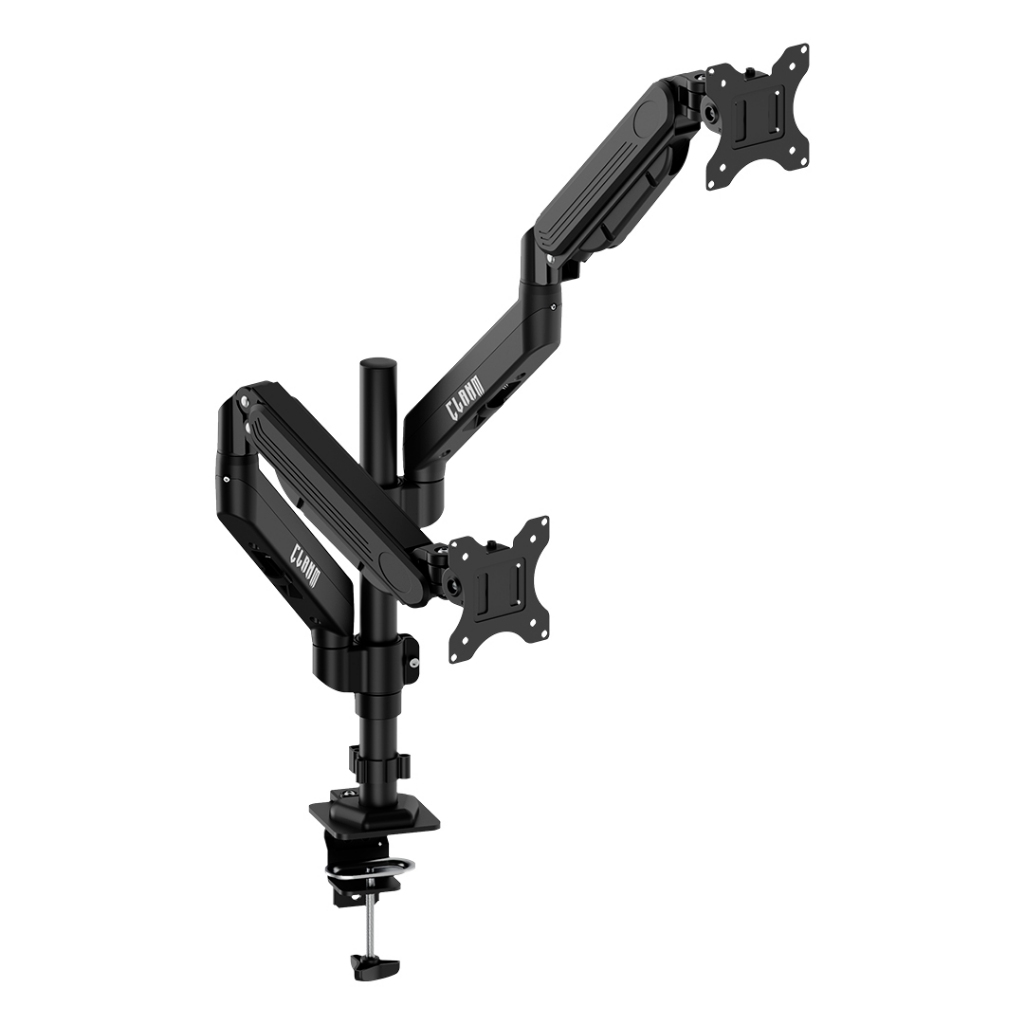 SUPORTE PARA 2 MONITORES  A GÁS CS24 13"~32" - VESA 75X75/100X100 - SUPORTE MONITOR MESA