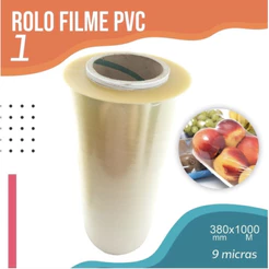ROLO BOBINA PLÁSTICO FILME PVC 38cm X 1000m ALIMENTO( CHOCOBRAZ) OFF