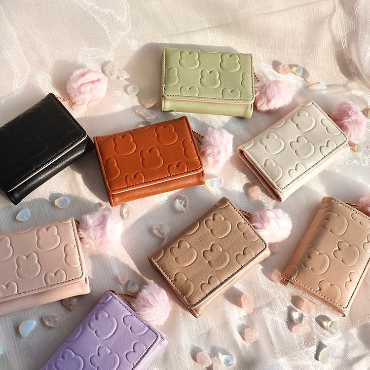 Novo Pingente com Estampa Carteira Curta Tripla para Mulher em Oferta na Shopee