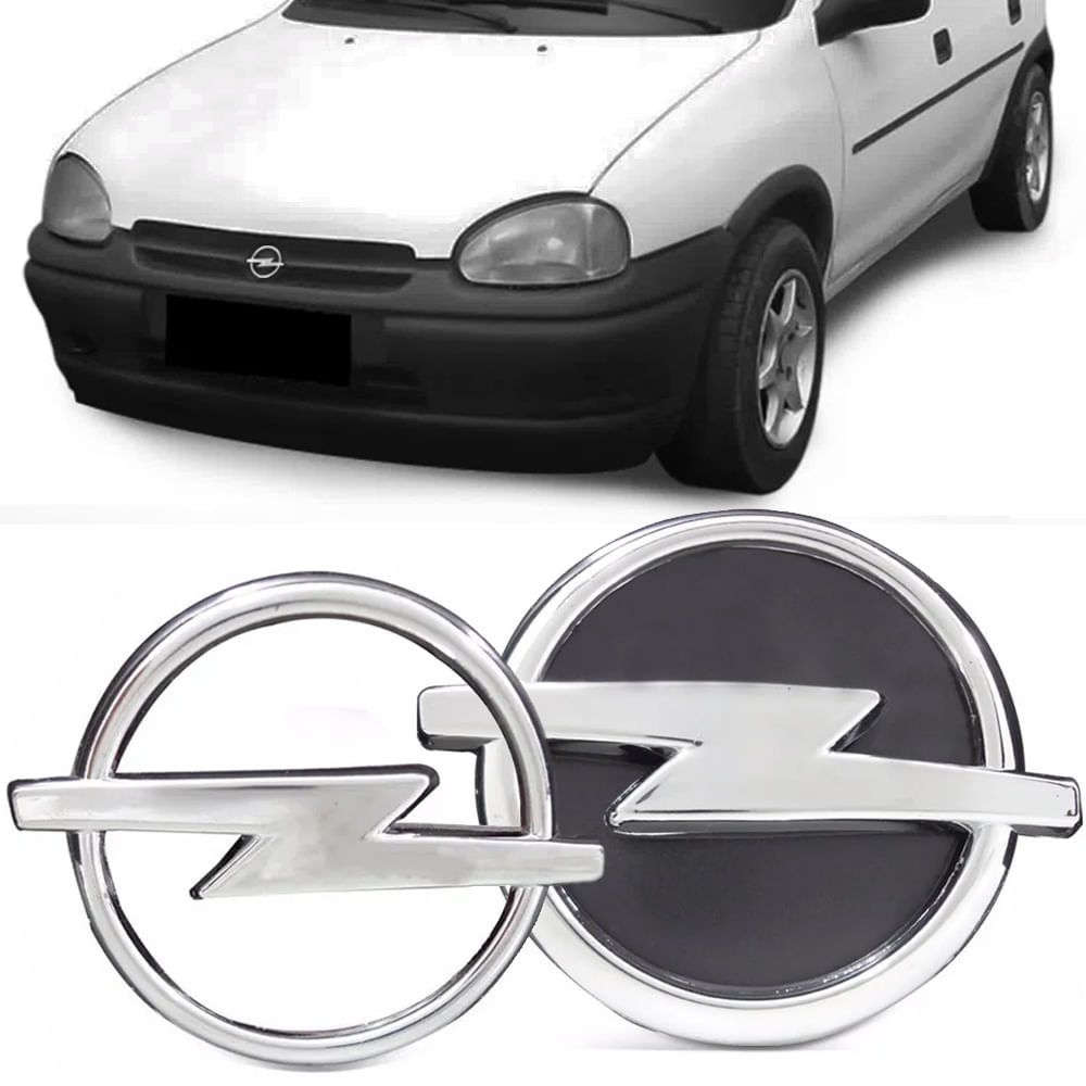 Par Emblema Opel da Grade e Porta Malas Corsa Hatch 1994 a 1999