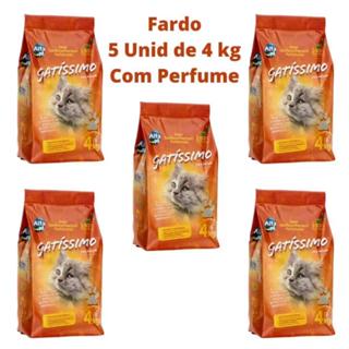 Kit 5un. Areia Sanitária Higiênica Para Gatos Anti Odor Gatíssimo Pacote de 4kg em Oferta na Shopee