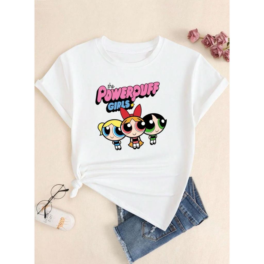 Camisa Camiseta As Menina Super Poderosas Cor Branca Manga Curta Envio Rápido