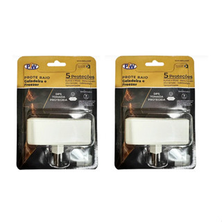Kit 2 Protetor de Raios 127v Pw 2 Tomadas Contra Surtos Picos em Oferta na Shopee