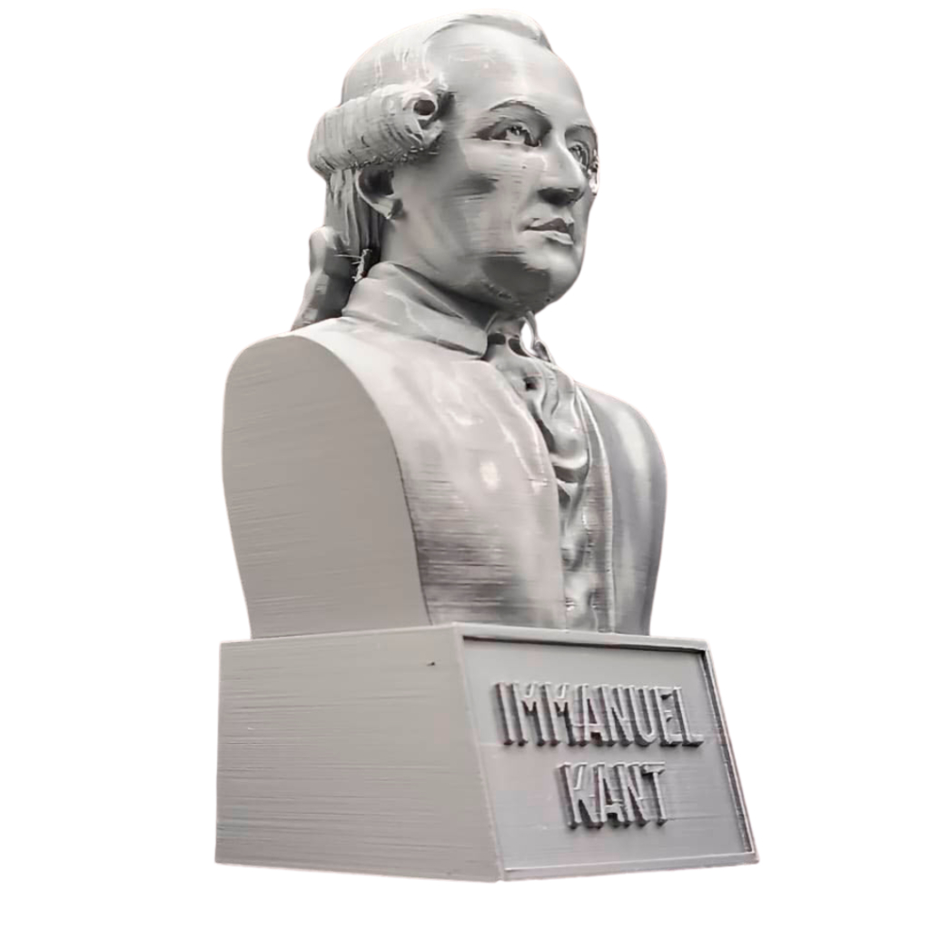 Escultura Busto Immanuel Kant Filósofo Alemão Decoração 15cm 3D