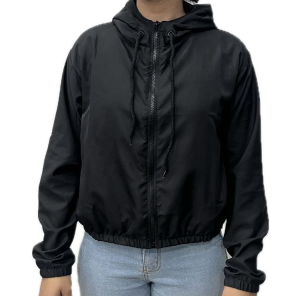 Jaqueta Corta vento feminina cropped  treino academia impermeável