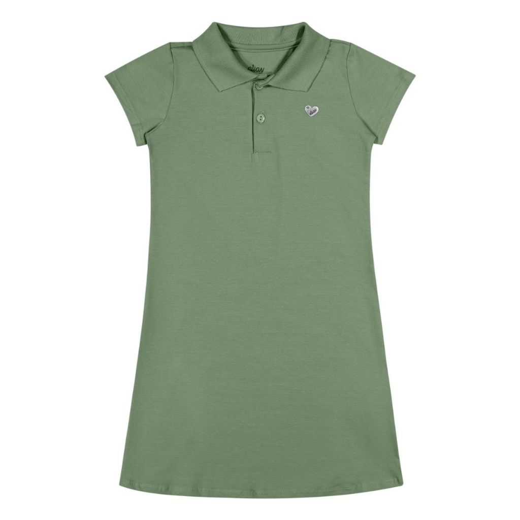 Vestido Básico Gola Polo Juvenil Elian