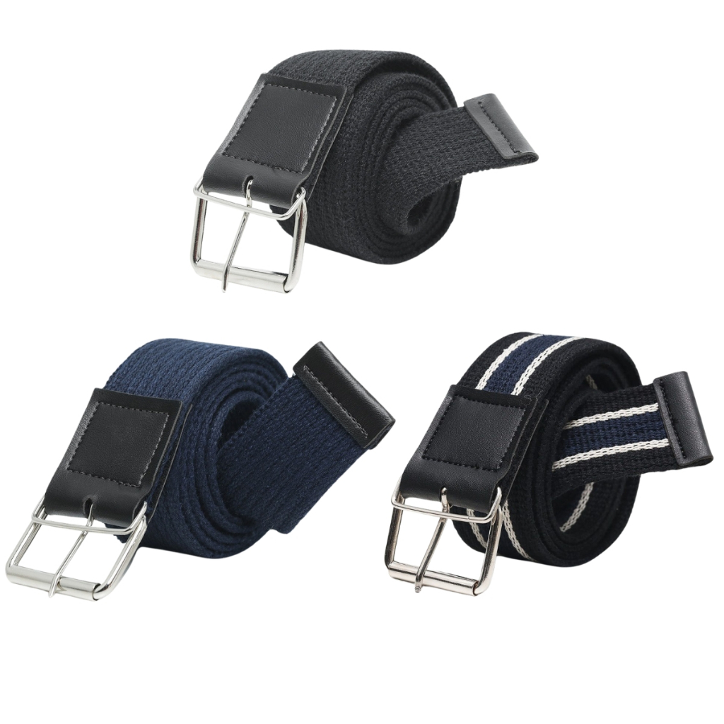 Detalhes do Kit 3 Cinto Masculino De Lona Tecido Gorgorão Largo Fivela De Pino Rolete Alta Qualidade