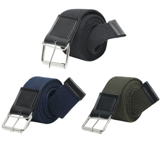 Kit Com 3 Cinto Masculino De Lona Tecido Largo Gorgorão Fivela Rolete Alta Qualidade em Oferta na Shopee