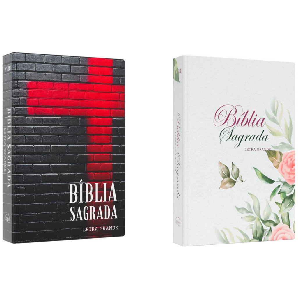 Kit Bíblia Sagrada NVI | Letra Grande | Força da Cruz + Floresça em Jesus - Books & Magazines