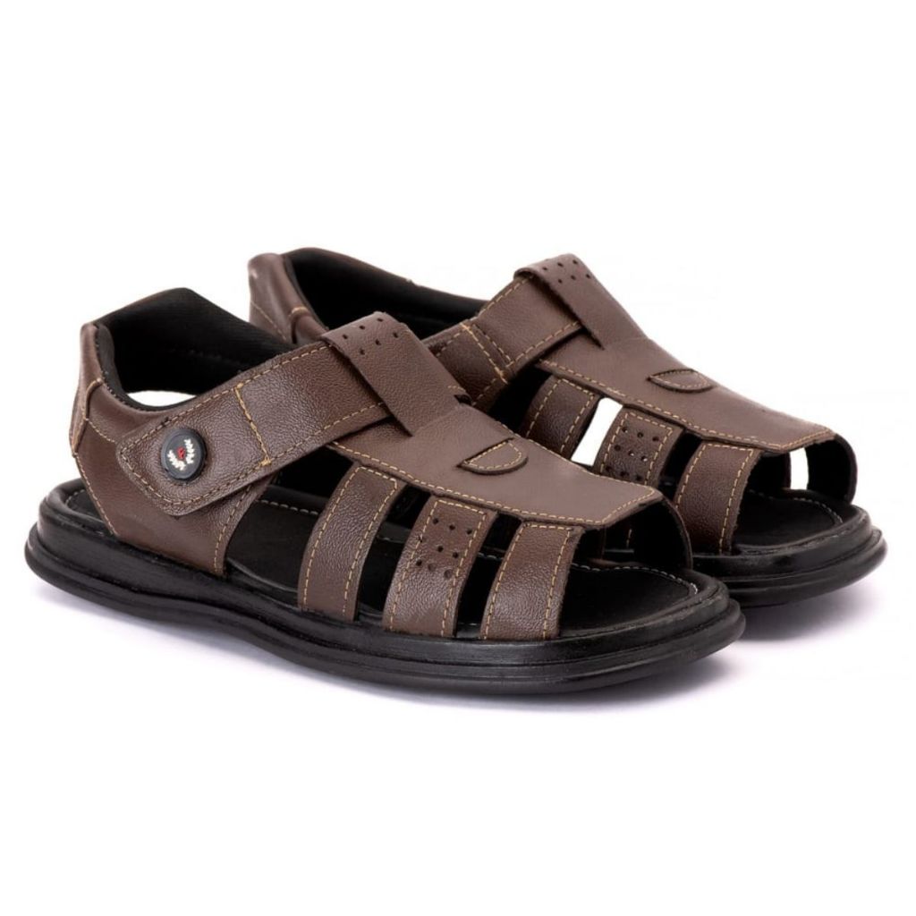 Sandália Masculina Ortopédica Franciscana Chinelo Confortável Em Couro legítimo para idosos antiderrapante