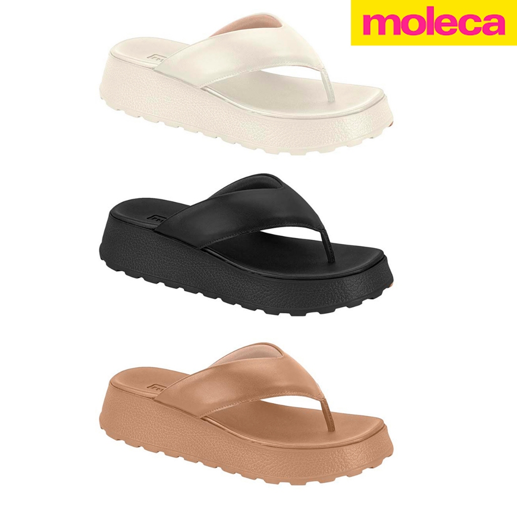 Sandália Tamanco Moleca Papete Chinelo de Dedo Plataforma Tratorado Confortável Original