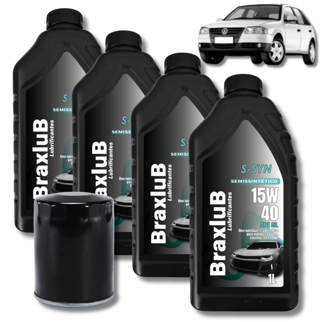 KIT TROCA DE OLEO 15W40 SEMISSINTÉTICO (GOL-G3 - G4)