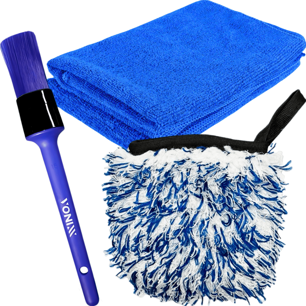 Kit Para Detalhamento Limpeza De Rodas Pincel Externo Vonixx Pano Microfibra em Oferta na Shopee