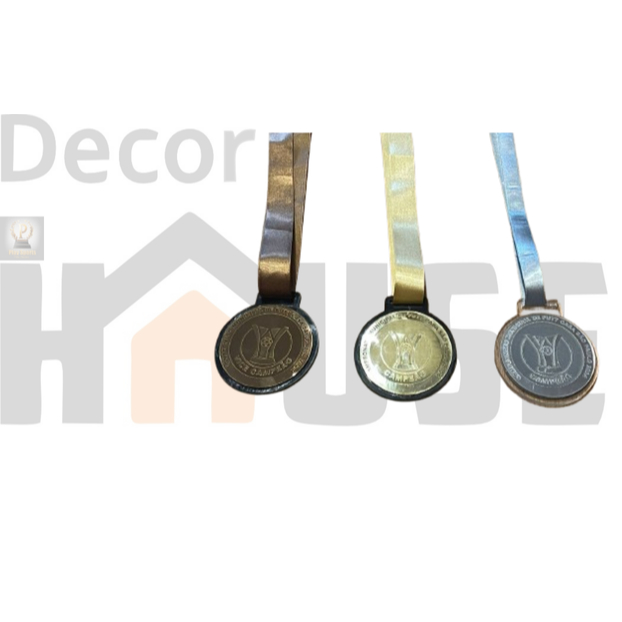 Medalhas de Acrílico com Aplique Espelhado - 7 cm - KIT COM 3 UNIDADES