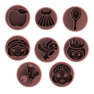 Kit Carimbo para Docinhos e Brigadeiro Branca de Neve - 8 unidades em Oferta na Shopee